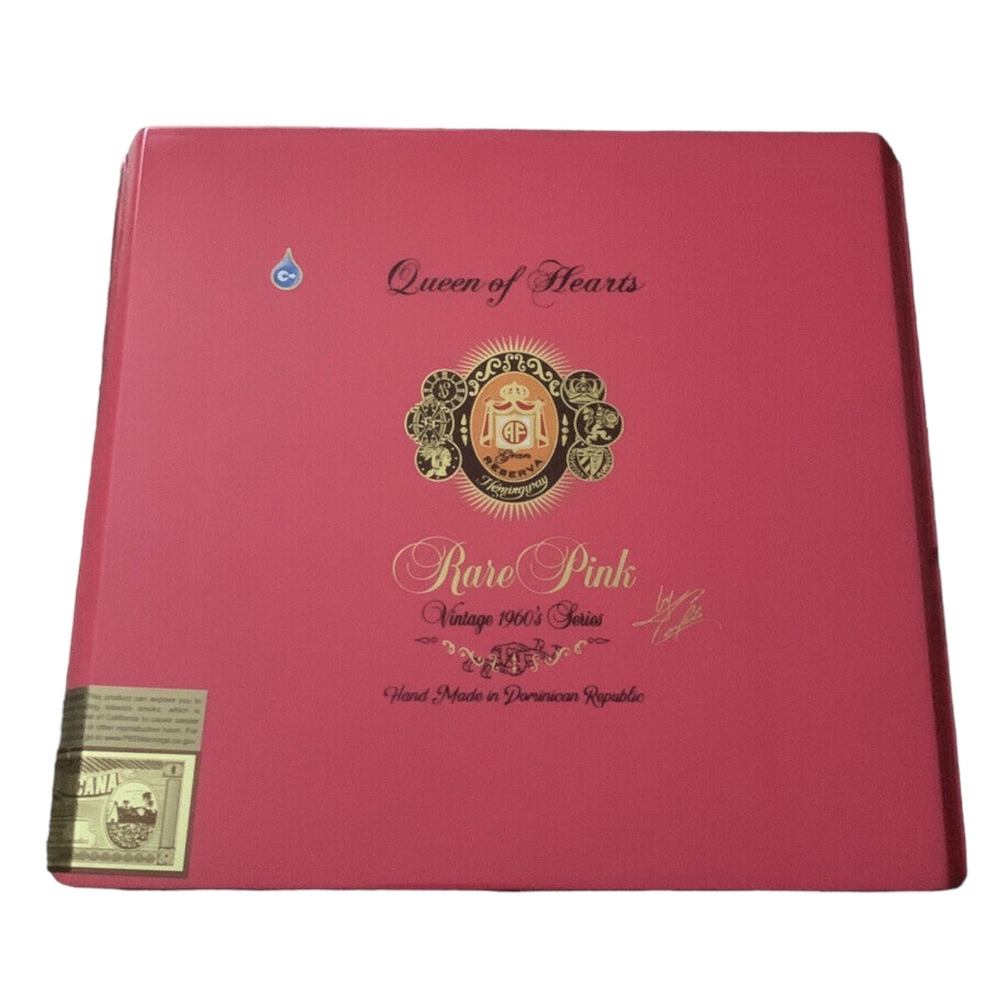 Arturo Fuente Rare Pink Queen of Hearts Empty Cigar Box